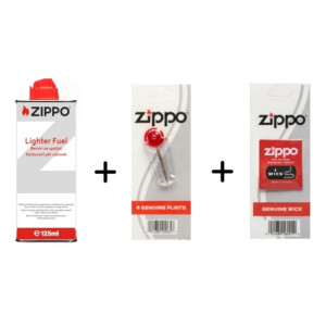 Набір Zippo (Зіппо) з паливо 125 ml + Кремінь + Гніт