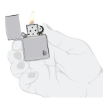 Запальничка  Zippo (Зіппо) Armor® Chrome Flame 46396