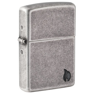 Запальничка Zippo (Зіппо) Armor® Antique Silver Plt Flame Design 46399