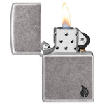 Зажигалка Zippo (Зиппо) Armor® Antique Silver Plt Flame Design 46399