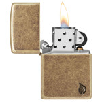 Зажигалка Zippo (Зиппо) Armor® Antique Brass Flame Design 46400