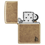 Зажигалка Zippo (Зиппо) Armor® Antique Brass Flame Design 46400
