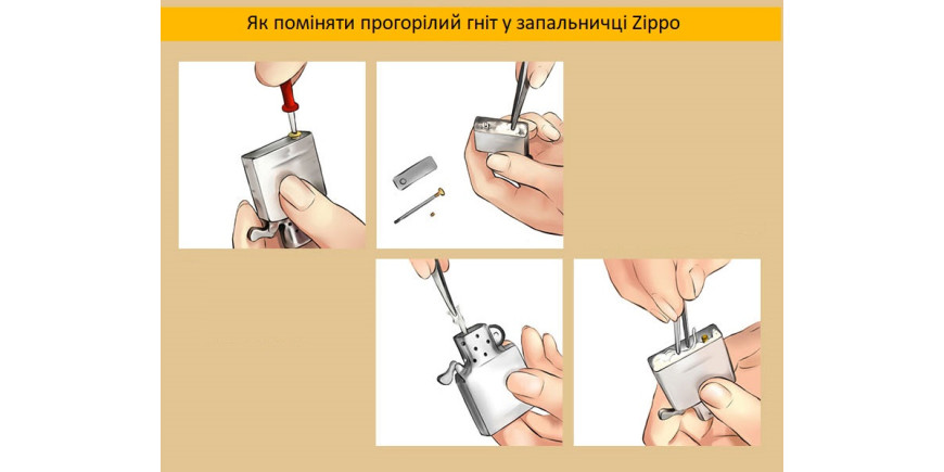 Как поменять прогоревший фитиль в зажигалке Zippo (Зиппо)?