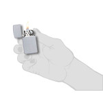 Зажигалка Zippo (Зиппо) узкая SATIN CHROME 1605
