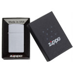 Зажигалка Zippo (Зиппо) узкая SATIN CHROME 1605