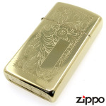 Зажигалка Zippo (Зиппо) узкая VENETIAN HIGH POLISH BRASS 1652B