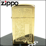 Зажигалка Zippo (Зиппо) узкая VENETIAN HIGH POLISH BRASS 1652B