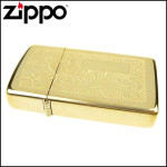 Зажигалка Zippo (Зиппо) узкая VENETIAN HIGH POLISH BRASS 1652B