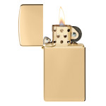 Зажигалка Zippo (Зиппо) узкая HIGH POLISH BRASS 1654B