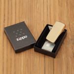 Зажигалка Zippo (Зиппо) узкая HIGH POLISH BRASS 1654B