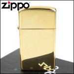 Зажигалка Zippo (Зиппо) узкая HIGH POLISH BRASS 1654B