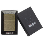 Зажигалка Zippo (Зиппо) FLAT BTM ANTIQUE BRASS 201FB