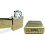 Зажигалка Zippo (Зиппо) FLAT BTM ANTIQUE BRASS 201FB