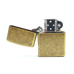 Зажигалка Zippo (Зиппо) FLAT BTM ANTIQUE BRASS 201FB