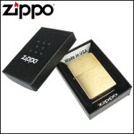 Набор Zippo (Зиппо) Зажигалка BR FIN SOLID BRASS 204B + топливо Zippo 125мл + набор из 6 кремней Zippo в блиcтере