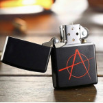 Зажигалка Zippo (Зиппо) BLACK MATTE ANARCHY 20842