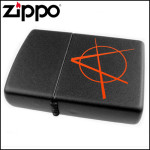 Зажигалка Zippo (Зиппо) BLACK MATTE ANARCHY 20842