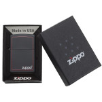 Набор Zippo (Зиппо) Зажигалка BLACK MATTE w/ZIPPO BORDER 218 ZB + Топливо 125мл + набор Кремней