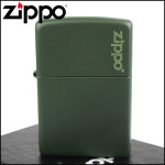 Зажигалка Zippo (Зиппо) GREEN MATTE w/ZIPPO LOGO 221ZL
