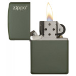 Зажигалка Zippo (Зиппо) GREEN MATTE w/ZIPPO LOGO 221ZL