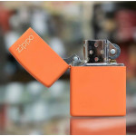 Зажигалка Zippo (Зиппо) ORANGE MATTE w/ZIPPO LOGO 231ZL