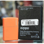 Зажигалка Zippo (Зиппо) ORANGE MATTE w/ZIPPO LOGO 231ZL