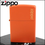 Зажигалка Zippo (Зиппо) ORANGE MATTE w/ZIPPO LOGO 231ZL