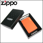 Зажигалка Zippo (Зиппо) ORANGE MATTE w/ZIPPO LOGO 231ZL