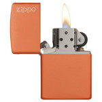 Зажигалка Zippo (Зиппо) ORANGE MATTE w/ZIPPO LOGO 231ZL
