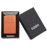 Зажигалка Zippo (Зиппо) ORANGE MATTE w/ZIPPO LOGO 231ZL