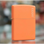 Зажигалка Zippo (Зиппо) ORANGE MATTE w/ZIPPO LOGO 231ZL