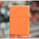 Зажигалка Zippo (Зиппо) ORANGE MATTE w/ZIPPO LOGO 231ZL