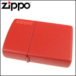 Зажигалка Zippo (Зиппо) RED MATTE w/ZIPPO LOGO 233ZL
