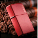 Зажигалка Zippo (Зиппо) RED MATTE w/ZIPPO LOGO 233ZL