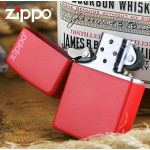 Зажигалка Zippo (Зиппо) RED MATTE w/ZIPPO LOGO 233ZL