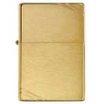 Зажигалка Zippo (Зиппо) VINTAGE BRUSHED FIN BRASS 240