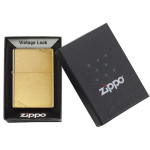 Зажигалка Zippo (Зиппо) VINTAGE BRUSHED FIN BRASS 240