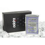 Зажигалка Zippo (Зиппо) SERENITY PRAYER BRUSHED CHROME 24355