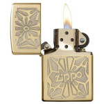 Зажигалка Zippo (Зиппо) Ornament High Polish Brass 28450