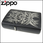 Зажигалка Zippo (Зиппо) Black and Chrome 28686