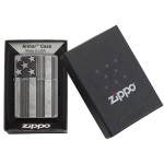 Зажигалка Zippo (Зиппо) U.S.Flag Armor Antq Silver 28974