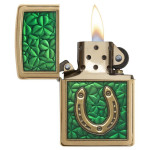 Зажигалка Zippo (Зиппо) Horseshoe Clovers 29243