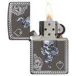 Зажигалка Zippo (Зиппо) Spade & Skull Design Armor 29666