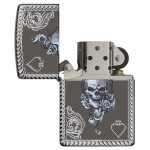 Зажигалка Zippo (Зиппо) Spade & Skull Design Armor 29666