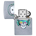 Зажигалка Zippo (Зиппо) 207 Skull Headphone Design 29855