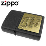 Запальничка Zippo (Зіппо) BRASS EMBLEM BLACK CRACKLE 362