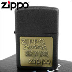 Запальничка Zippo (Зіппо) BRASS EMBLEM BLACK CRACKLE 362