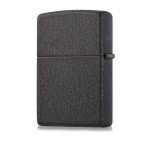 Набор Zippo (Зиппо) Зажигалка PEWTER EMBLEM BLACK CRACKLE 363 + Чехол Zippo + Топливо 125мл + набор Кремней
