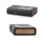 Набор Zippo (Зиппо) Зажигалка PEWTER EMBLEM BLACK CRACKLE 363 + Чехол Zippo + Топливо 125мл + набор Кремней