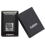 Набор Zippo (Зиппо) Зажигалка PEWTER EMBLEM BLACK CRACKLE 363 + Чехол Zippo + Топливо 125мл + набор Кремней